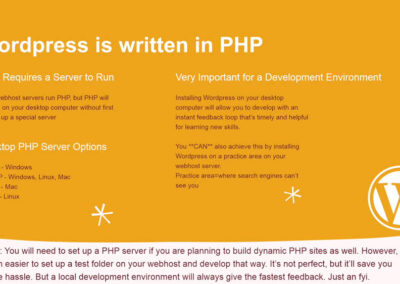 Wordpress PHP requirements for development environment