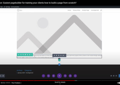 sample image and text modules in Divi page builder